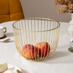 Fruteros>Frutero Coll Redondo Dorado 22Cm