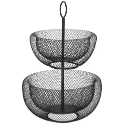 5five Fruteros>Frutero Metálico Con 2 Niveles 29.5x43