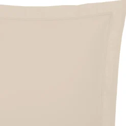 atmosphera Cojines Y Fundas Decorativas>Funda de almohada beige de algodón percal 63x63cm
