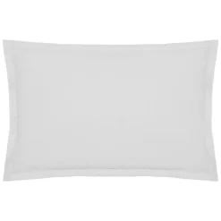 atmosphera Cojines Y Fundas Decorativas>Funda de almohada blanca de algodón percal 50x70cm
