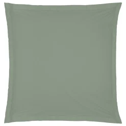 atmosphera Cojines Y Fundas Decorativas>Funda de almohada verde de algodón percal 63x63cm