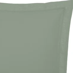 atmosphera Cojines Y Fundas Decorativas>Funda de almohada verde de algodón percal 63x63cm