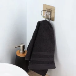 Toalleros>Gancho P/Baño C/Adhesivo Acero Inox.