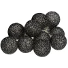 atmosphera Lámparas Y Alargadores>Guirnalda De 10 Bolas Led Negras 6Cm