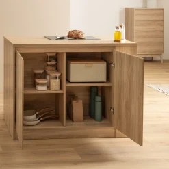 5five Carros De Soporte>Isla de cocina ABAN beige de mdf