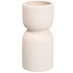 Jarrones Y Vasos>Jarrón blanco de cerámica 27cm
