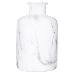 atmosphera Jarrones Y Vasos|Estilo Contemporaneo>Jarrón blanco efecto mármol 17,5cm