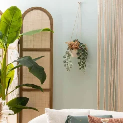 atmosphera Jarrones Y Vasos|Estilo Rústico>Jarrón colgante WILD ROMANCE de cerámica blanca