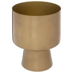 atmosphera Jarrones Y Vasos>Jarrón C/Pie Metal Dorado 17x22Cm