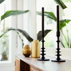 atmosphera Jarrones Y Vasos|Estilo Étnico>Jarrón De Metal Dorado 10x19Cm