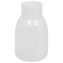 atmosphera Jarrones Y Vasos>Jarrón De Vidrio Blanco Dola 25.5cm