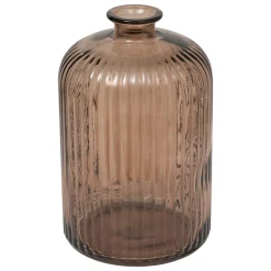 atmosphera Jarrones Y Vasos>Jarrón LUZ marrón de vidrio 23cm