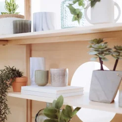 atmosphera Jarrones Y Vasos|Estilo Contemporaneo>Jarrón Mármol Cilíndrico 9.5x20Cm