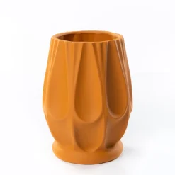 Jarrones Y Vasos>Jarrón naranja de cerámica 26.5cm