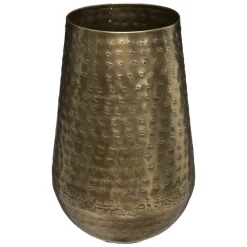 atmosphera Jarrones Y Vasos|Estilo Étnico>Jarrón OASIS dorado de metal 23Cm