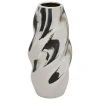 atmosphera Jarrones Y Vasos>Jarrón SKY plateada de cerámica