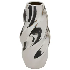 atmosphera Jarrones Y Vasos>Jarrón SKY plateada de cerámica