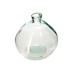 atmosphera Jarrones Y Vasos|Estilo Rústico>Jarrón Uly Transparente De Vidrio Reciclado 22cm