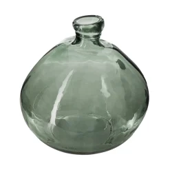 atmosphera Jarrones Y Vasos|Estilo Industrial>Jarrón Uly Verde Caqui De Vidrio Reciclado 33cm