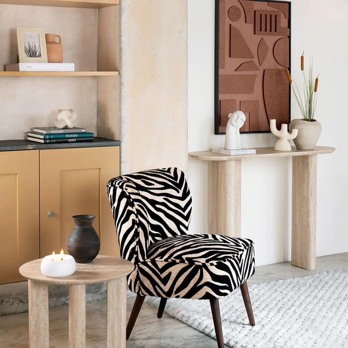 atmosphera Jarrones Y Vasos>Jarrón WONJA marrón de metal 20x15cm