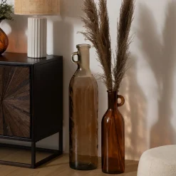 atmosphera Jarrones Y Vasos|Estilo Contemporaneo>Jarrón YANA rosa claro de vidrio reciclado 75cm