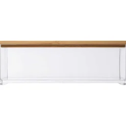 5five Accesorios De Lavabo>Joyero Acrílico Con Tapa De Bambú