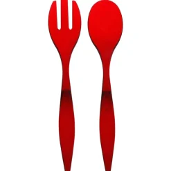 secret d'gourmet Utensilios Para Servir>Juego 2 Cubiertos P/Ensalada Rojo