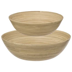 5five Cuencos, Fuentes Y Ensaladeras>Juego 2 Ensaladeras Bambú Nat. 24/30Cm