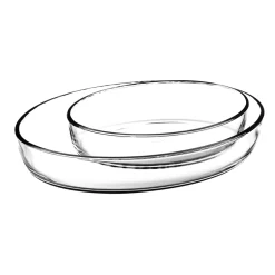 Bandejas Y Platos Para Horno>Juego 2 Fuentes Borcam De Vidrio
