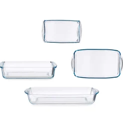 Cuencos, Fuentes Y Ensaladeras>Juego 2 Fuentes De Vidrio Rectangular