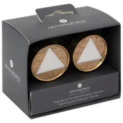 atmosphera Accesorios|Estilo Contemporaneo>Juego 2 Tiradores De Madera 3.8x4.8Cm