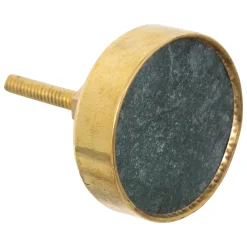 atmosphera Accesorios|Estilo Contemporaneo>Juego 2 Tiradores Metal/Piedra 3.8x5.1Cm