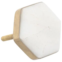 atmosphera Accesorios|Estilo Contemporaneo>Juego 2 Tiradores Mármol 4.2x4.2x5.3Cm