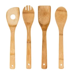 5five Utensilios Para Servir>Juego 4 Utensilios De Cocina De Bambú