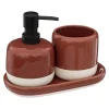 5five Accesorios De Lavabo>Juego de 3 accesorios de baño SOLAR rojo