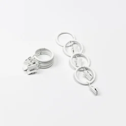 Varillas Y Accesorios>Juego De 8 Anillas C/Pinzas D20 Blanco