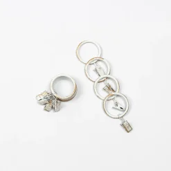 Varillas Y Accesorios>Juego De 8 Anillas C/Pinzas D20 Blanco