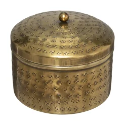 atmosphera Accesorios|Estilo Étnico>Juego de 2 cajas OASIS decorativas doradas