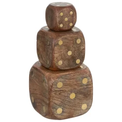 atmosphera Accesorios|Estilo Industrial>Juego de 3 dados decorativos ROGER 10x10cm