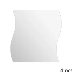 atmosphera Espejos>Juego De 4 Espejos Adhesivos Ondulados