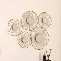 atmosphera Espejos>Juego De 5 Espejos Decorativos Metal