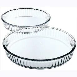 Cuencos, Fuentes Y Ensaladeras>Juego de 2 fuentes BORCAM redondas de vidrio