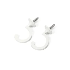 Varillas Y Accesorios>Juego De 2 Ganchos Blancos