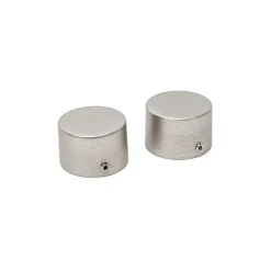 Varillas Y Accesorios>Juego De 2 Remates D28 Plata Mate