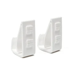 Varillas Y Accesorios>Juego De 2 Soportes Clip De Pvc Blanco