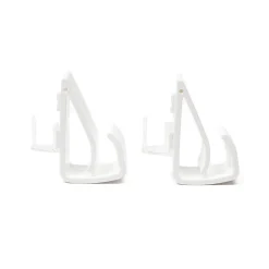 Varillas Y Accesorios>Juego De 2 Soportes Clip De Pvc Blanco