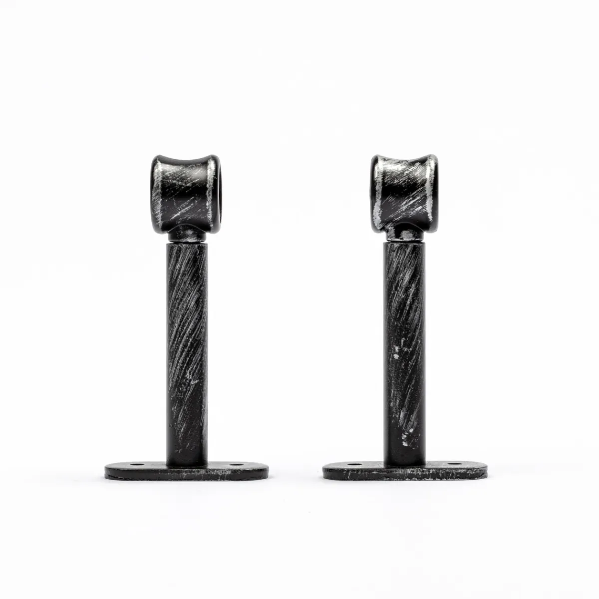 Varillas Y Accesorios>Juego De 2 Soportes D20 90Mm Negro/Plata