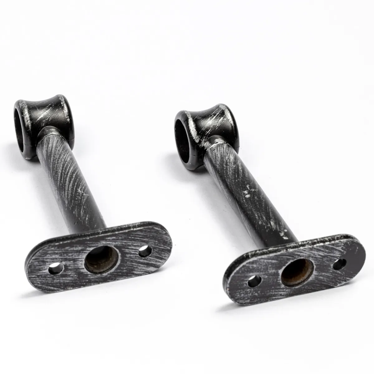 Varillas Y Accesorios>Juego De 2 Soportes D20 90Mm Negro/Plata