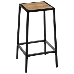 Sillas, Sillones Y Bancos>Juego de 2 taburetes de bar ALIAJ negro