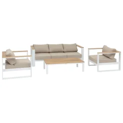 hespéride Conjuntos De Jardín>Juego de jardín EMPERIA blanco de madera acacia